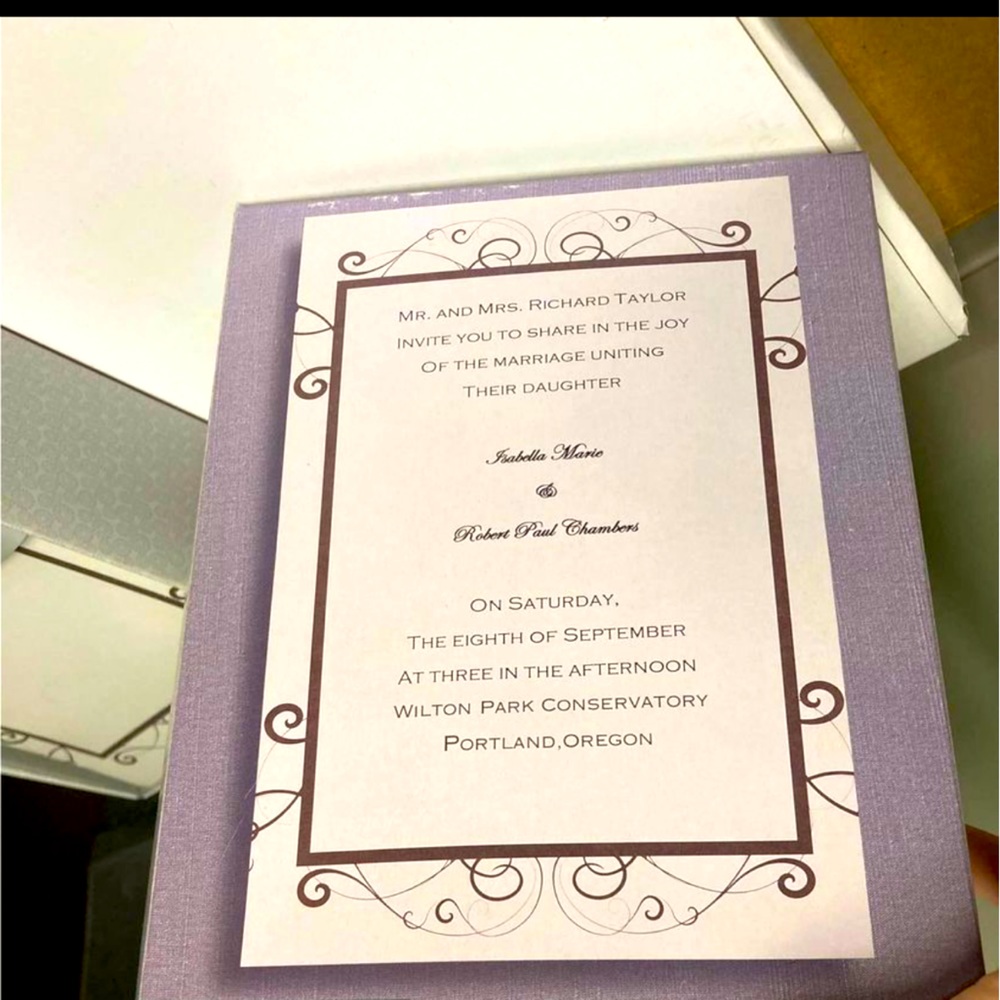 100 print yourself wedding/party invitations and response cards with envelopes.